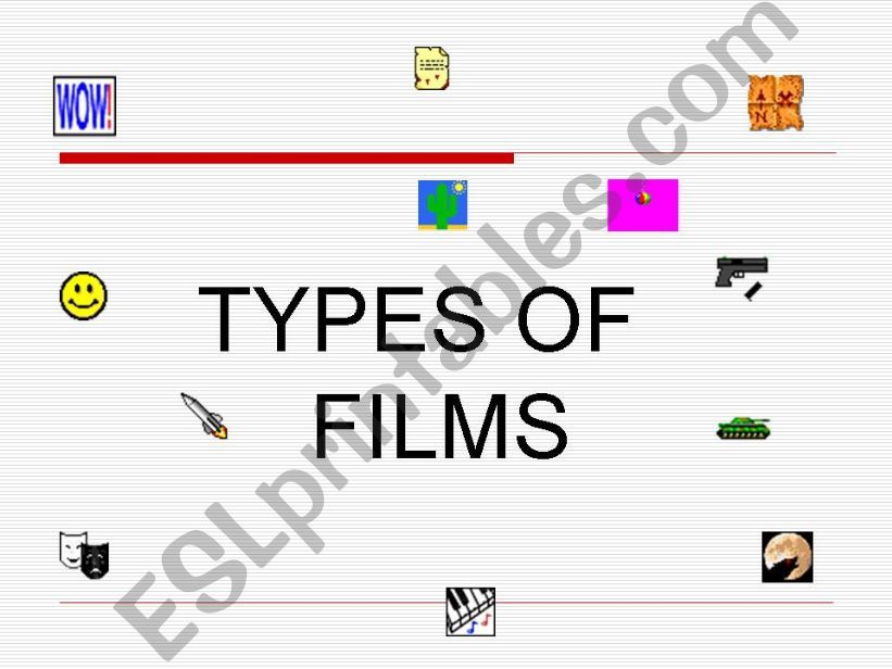 ESL English PowerPoints Types of Films