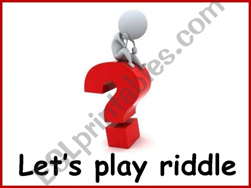 ESL English PowerPoints Riddle