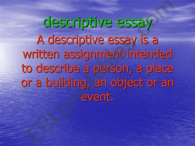ESL English PowerPoints Power point lesson Writing a