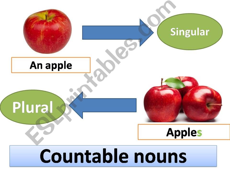 ESL English PowerPoints countable and uncountable nouns
