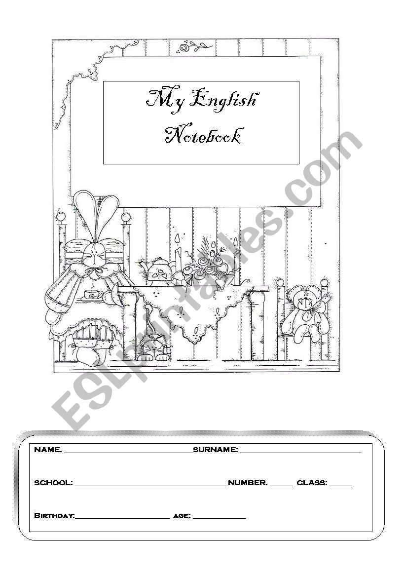 My English Notebook ESL worksheet by miarish