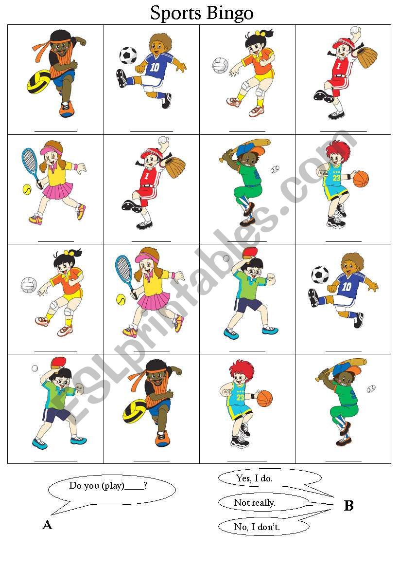 Sports Bingo Printable