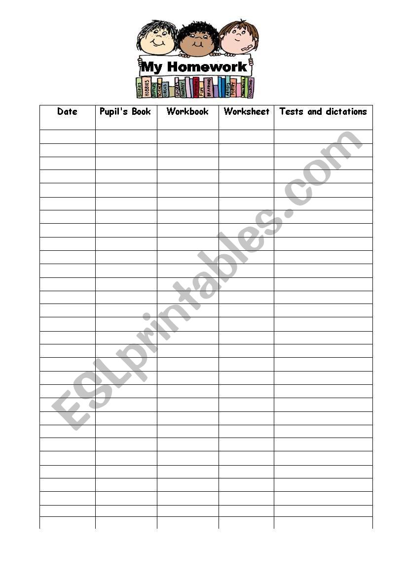 Homework ESL worksheet by gareebah