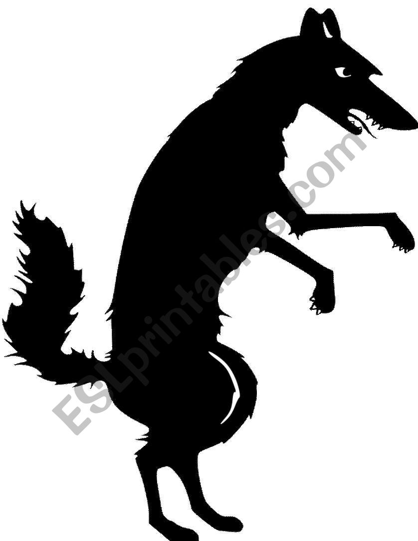 Little red riding hood shadow puppet patterns and script ESL