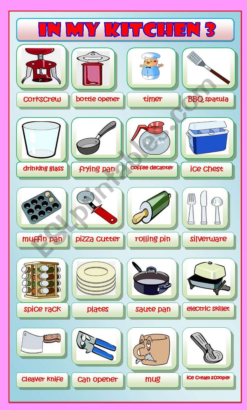 In my Kitchen 3 ESL worksheet by Krümel