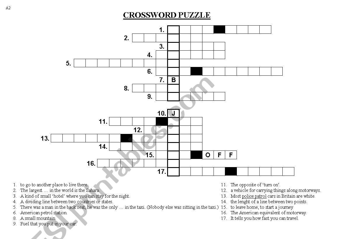 Travel puzzle ESL worksheet by DeDaan