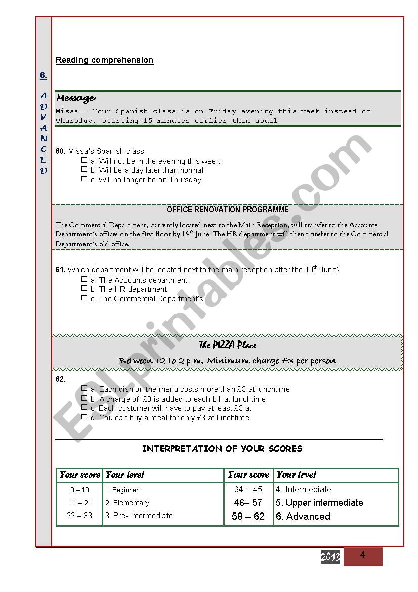 Spanish Placement Test Printable That are Unusual Tristan Website