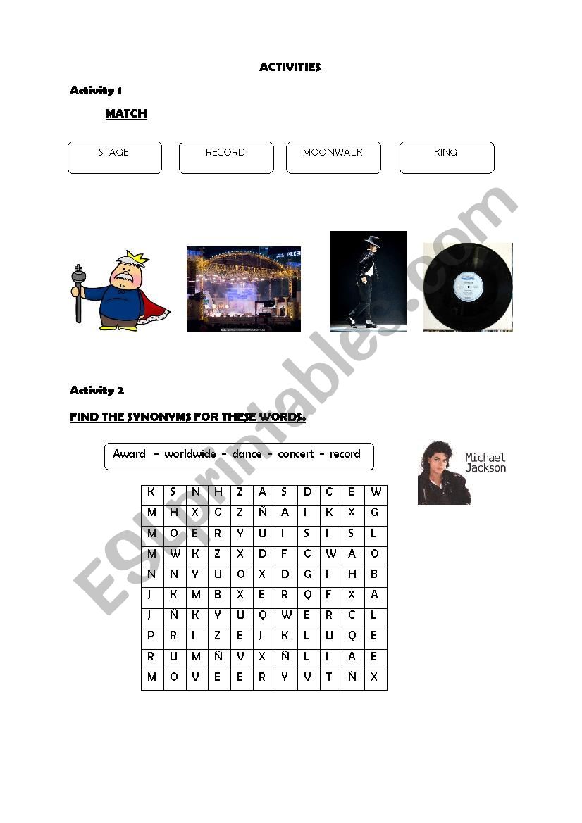 michael jackson ESL worksheet by karimdhc