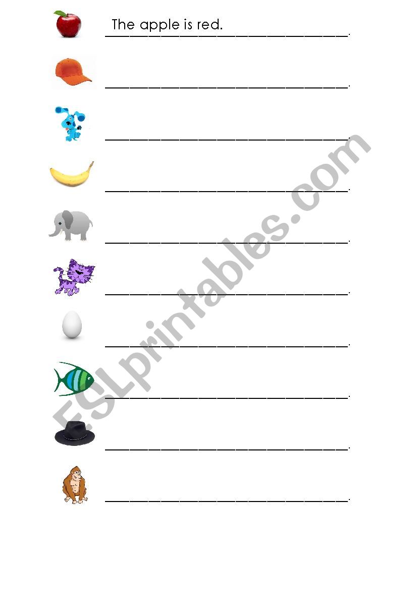 Color Sentences ESL worksheet by hnelmer