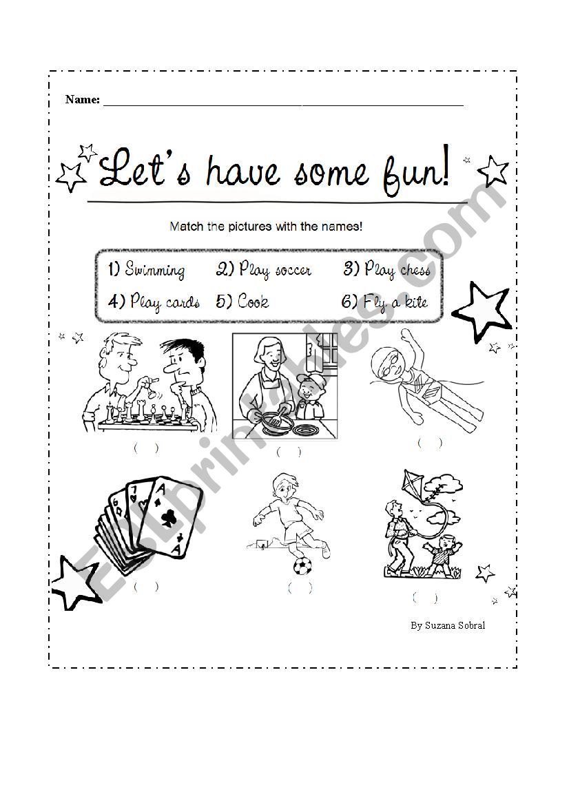 Let´s Have Fun! ESL worksheet by suzanasobral