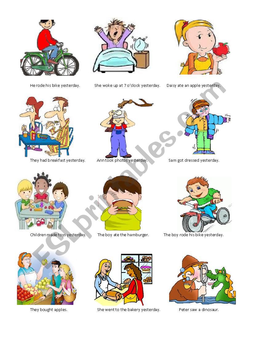 Snap game by using irregular verbs ESL worksheet by poli02