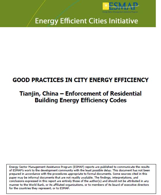 GOOD PRACTICES IN CITY ENERGY EFFICIENCY Tianjin, China Enforcement