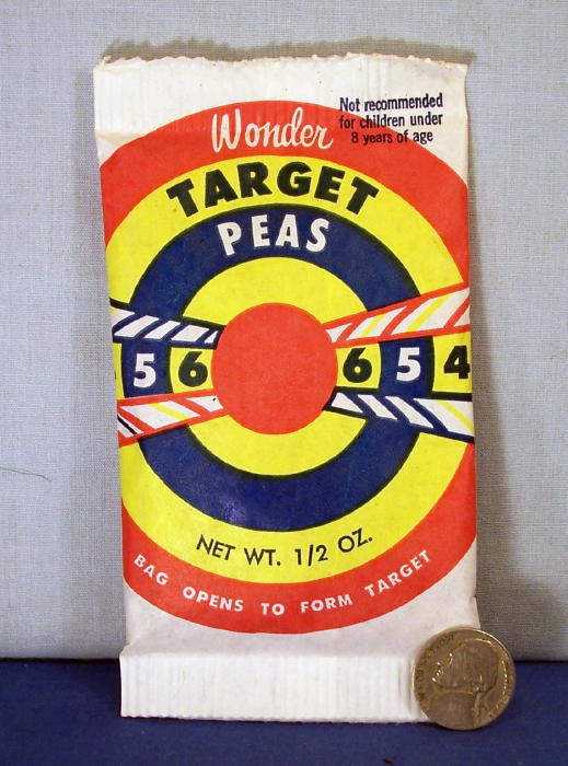 Pea Shooter Accessory Peas & Target 1960’s