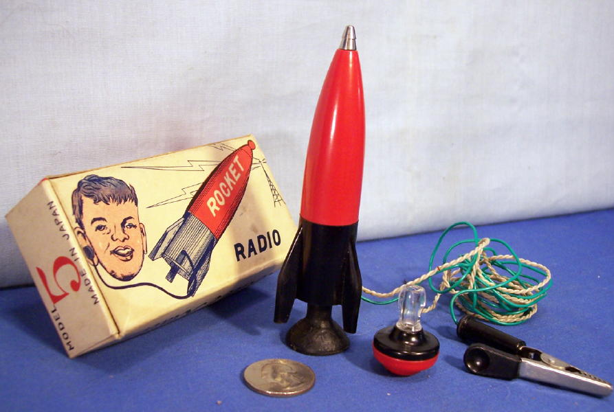Crystal Rocket Radio With Display Stand