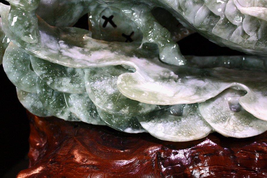 Huge Natural Green Jade ChiLin Statue. Sculpture. Figure. Qilin. Kylin