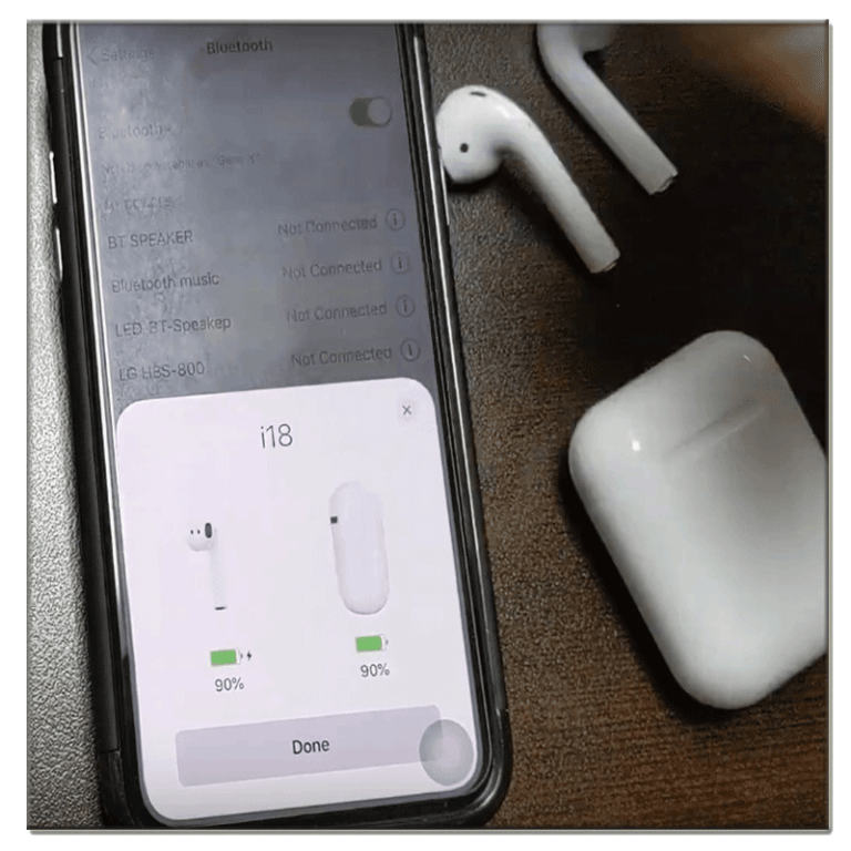 How to connect i18 Wireless Bluetooth Earbuds to Apple iphone