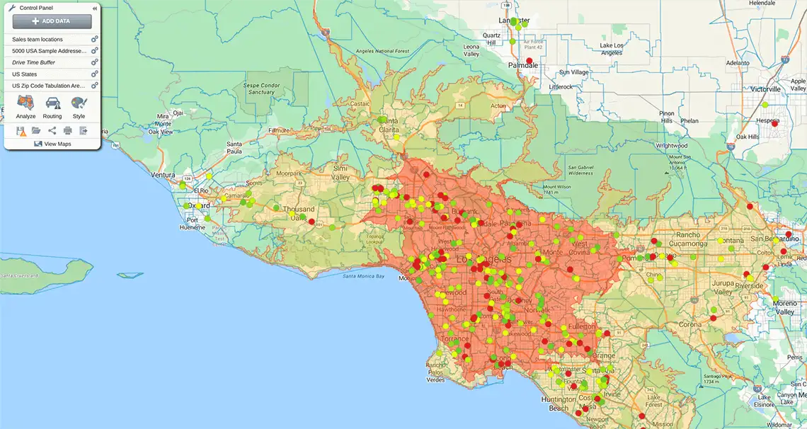 Stepbystep Guide To Building A Proximity Map Espatial