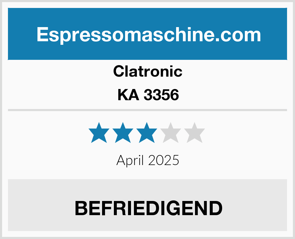 Clatronic KA 3356 1TassenKaffeeAutomat Test Espressomaschine Test 2024
