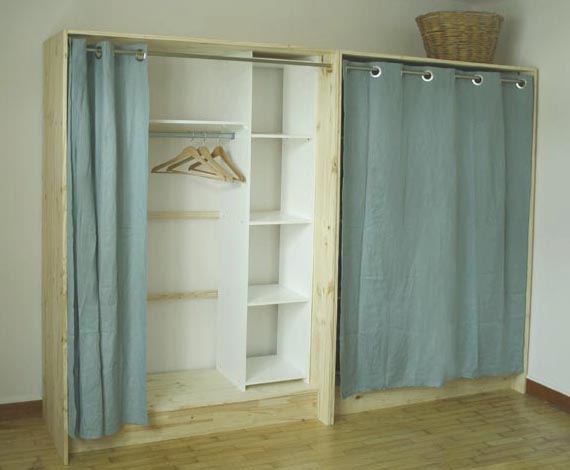 Dressing bois et lin, Esprit Cabane, idees creatives et