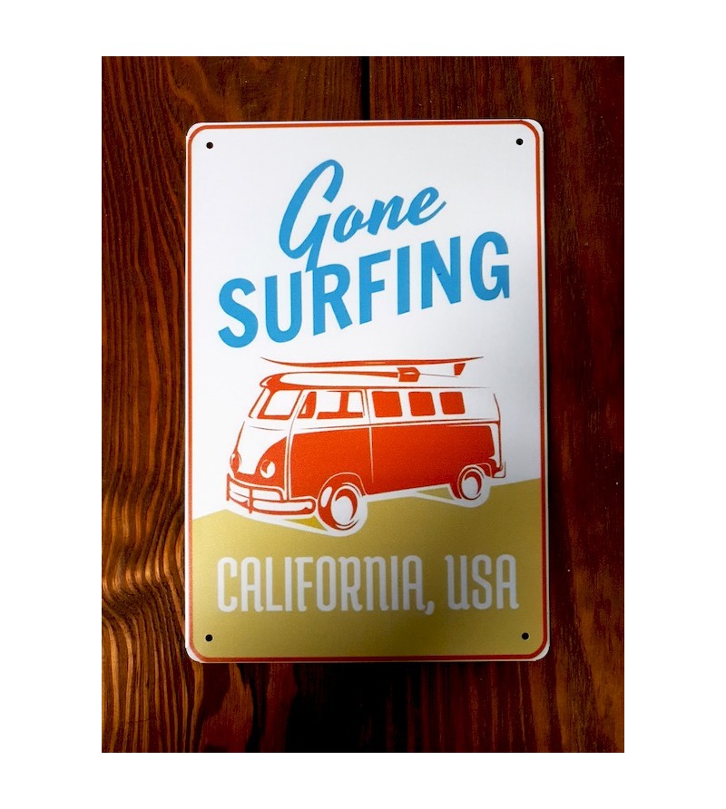 Plaque Métal Surf, Hawaii, Tiki, Vintage 30*20
