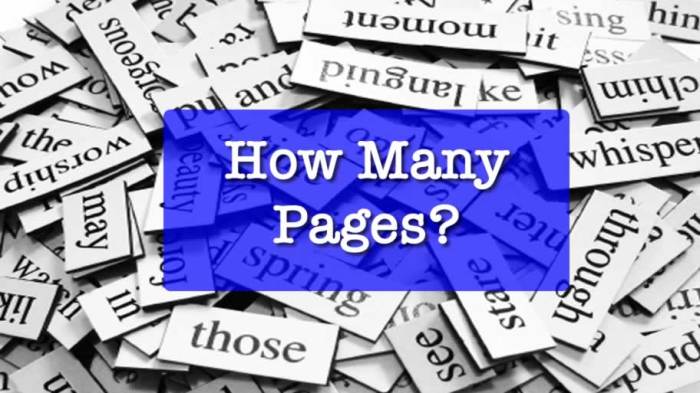 How many pages is 2300 words