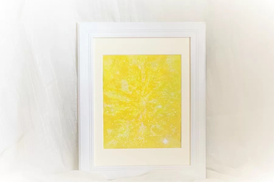 レムリアの黄金の炎 レムリアの叡智である絵画 ヒーリングアート エッセンシャルアート研究所