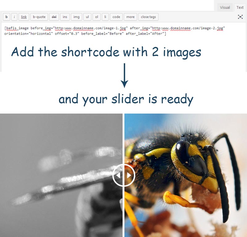 Before After Image Slider WordPress Plugin Essential Plugin