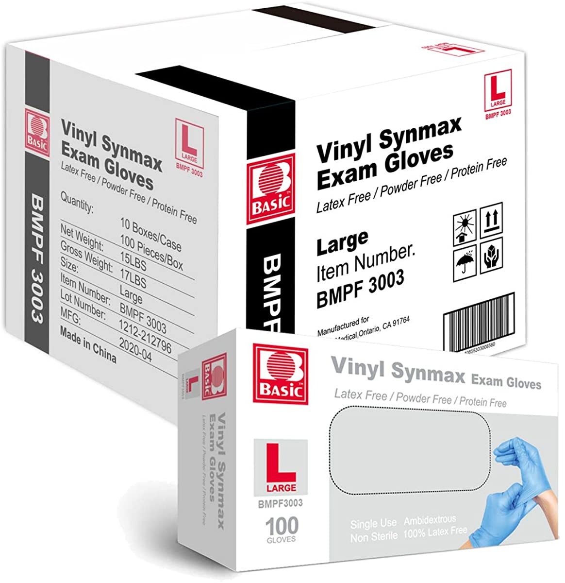 Vinyl Medical Exam Gloves, LARGE 1,000/CASE Essential Procurement