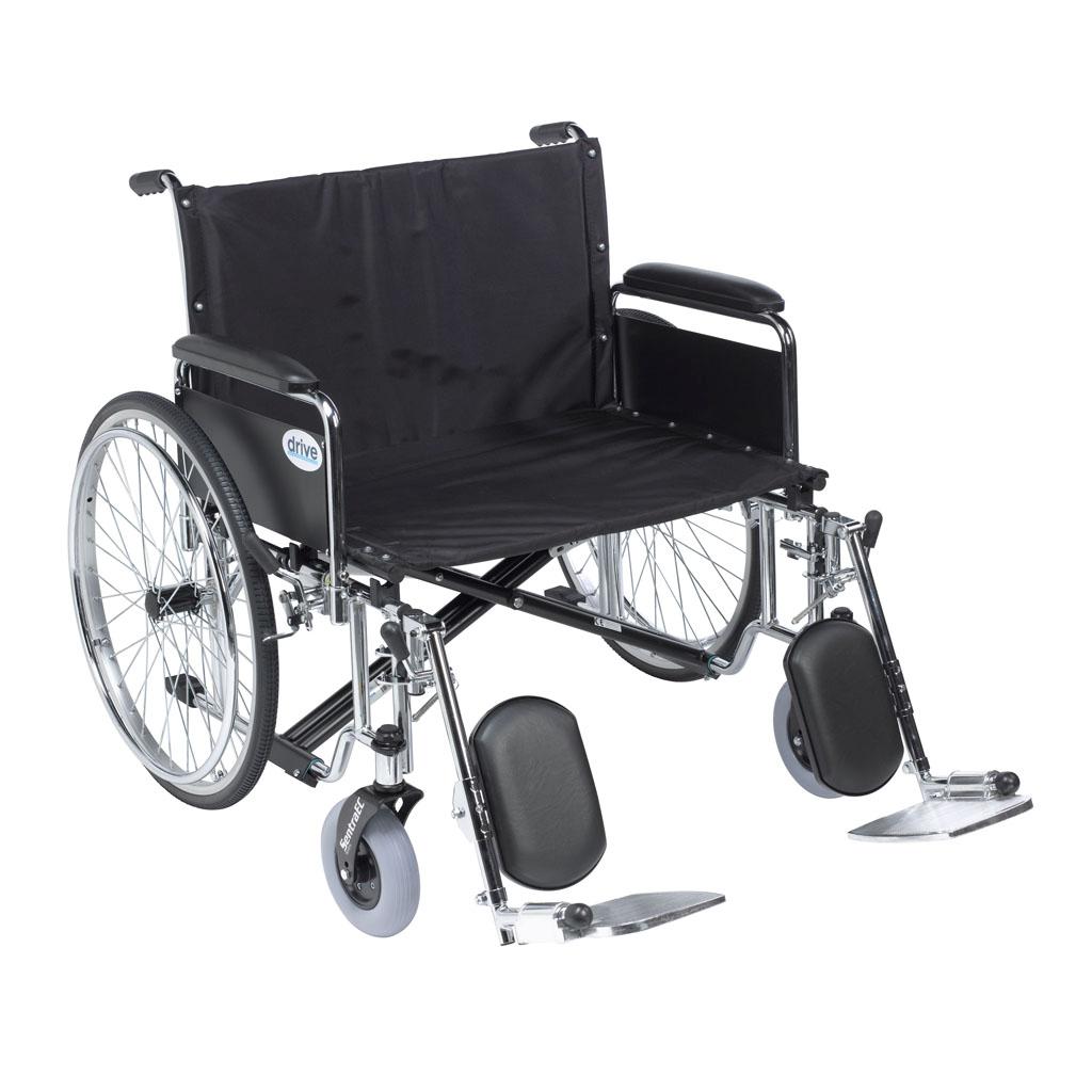 28" Sentra EC HeavyDuty Extra Wide Bariatric Wheelchair with Full Arms Essential Procurement