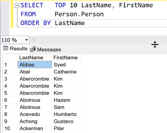 Select Top 10 From Table In Sql Server at Everett Lesage blog