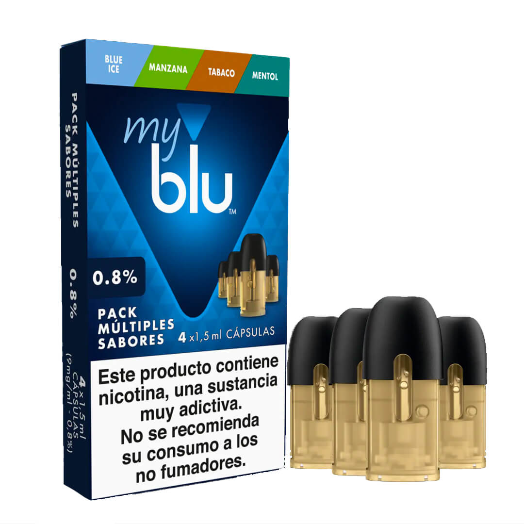 RECARGA MY BLU MULTIPACK FREEBASE 0.8 4 UNIDADES ESTANCO LUQUE