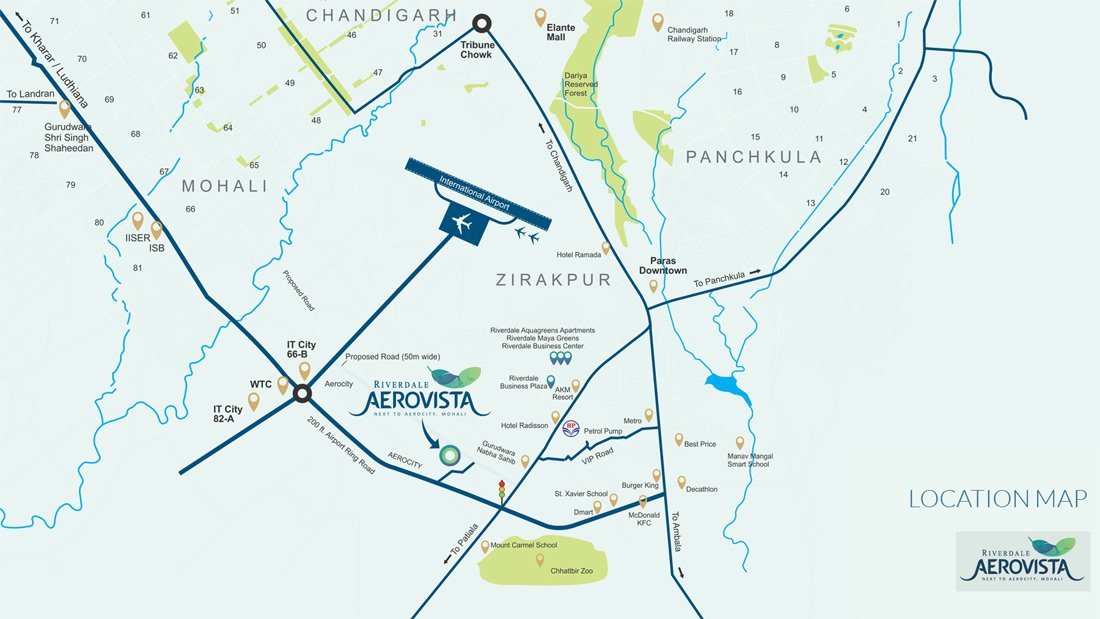 Riverdale Aerovista in Mohali Plots, Villas, Flats Price & Review