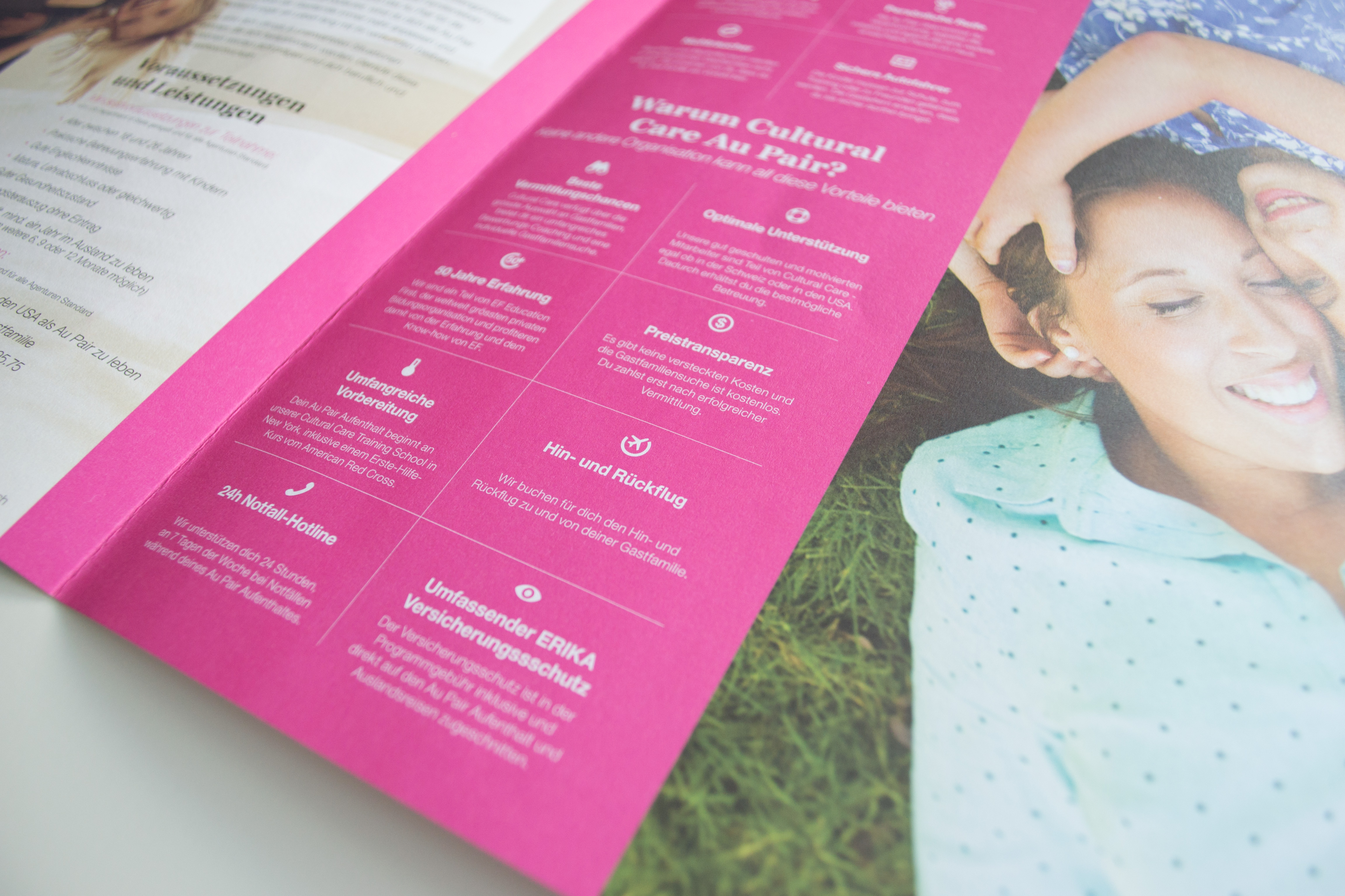 Brochures Design, Cultural Care Au Pair Ester Valorio