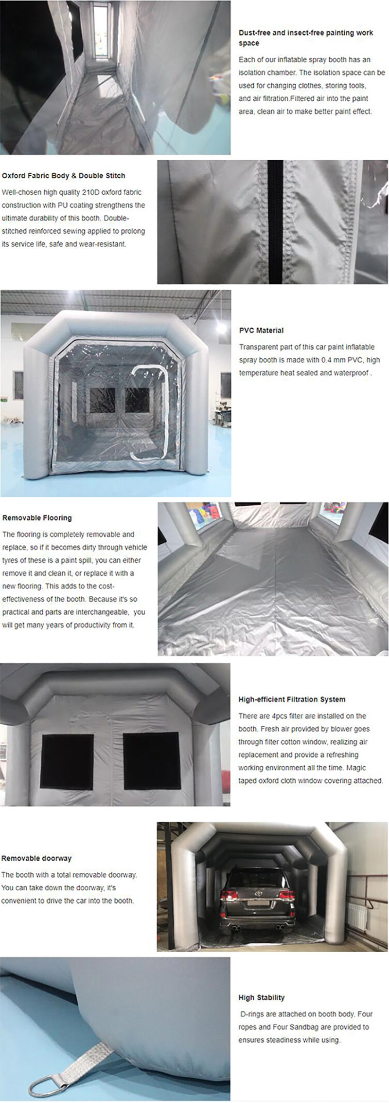 Auto Spray Booth Inflatable Blowup Paint Booth Inflatable Spray Booth