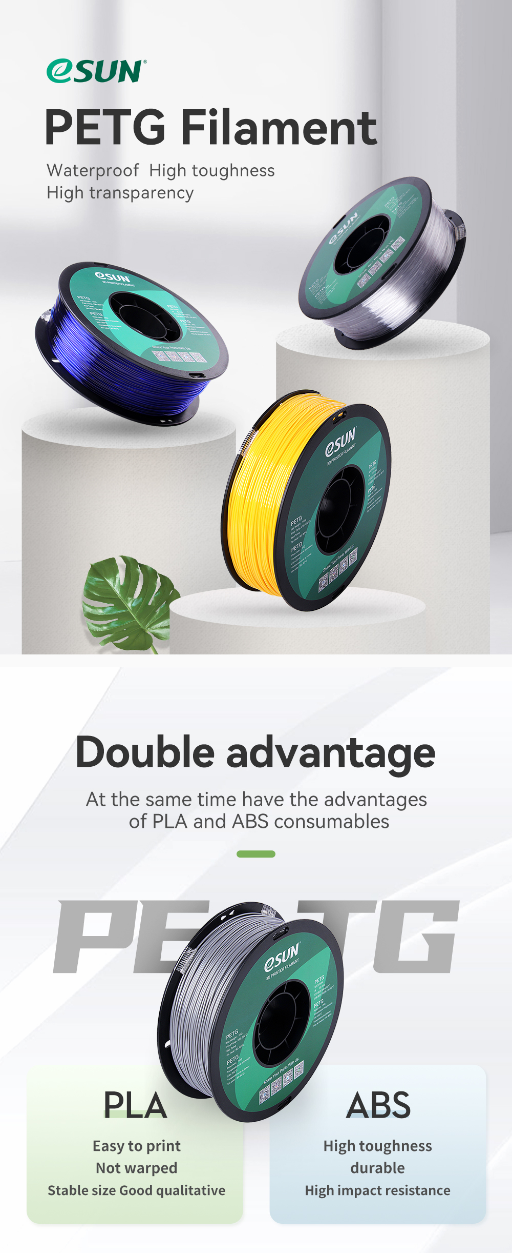 JuthourTech PETG Filament eSUN All Colors