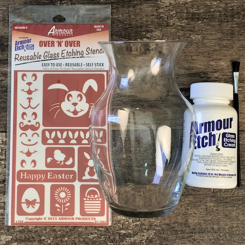 Happy Easter Vase Glass Etching Supplies Superstore