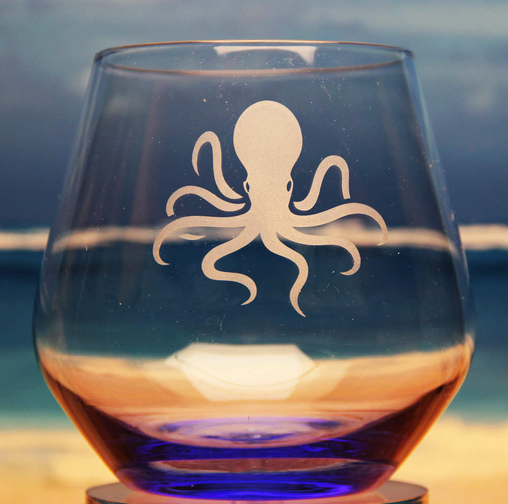 Octopus Cocktail Glass Glass Etching Supplies Superstore