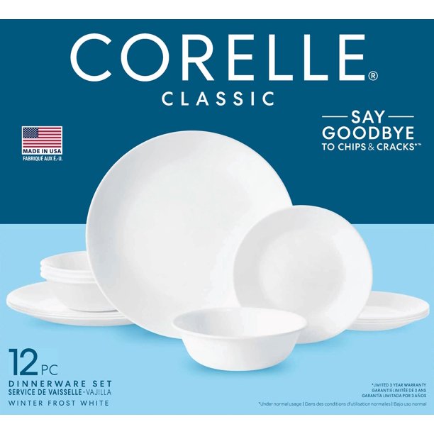 Corelle Winter Frost White, 16pc Dinnerware Set Etcetera