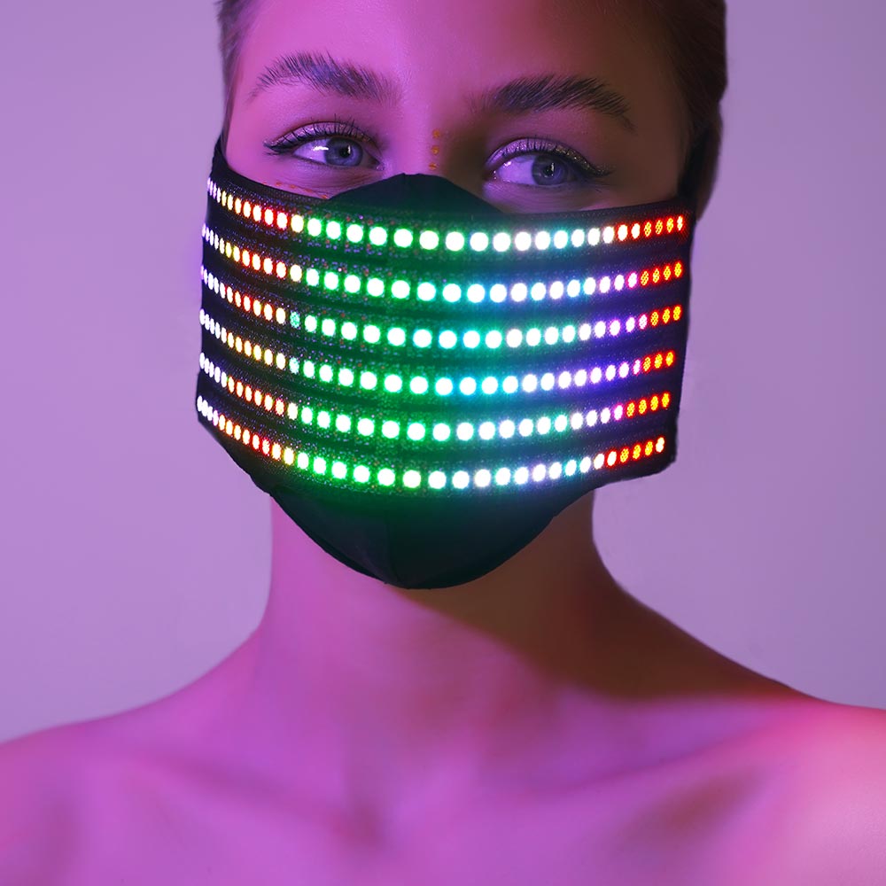 Smart LED Face Mask Horizontal Strips by Light Solutions ETERE by