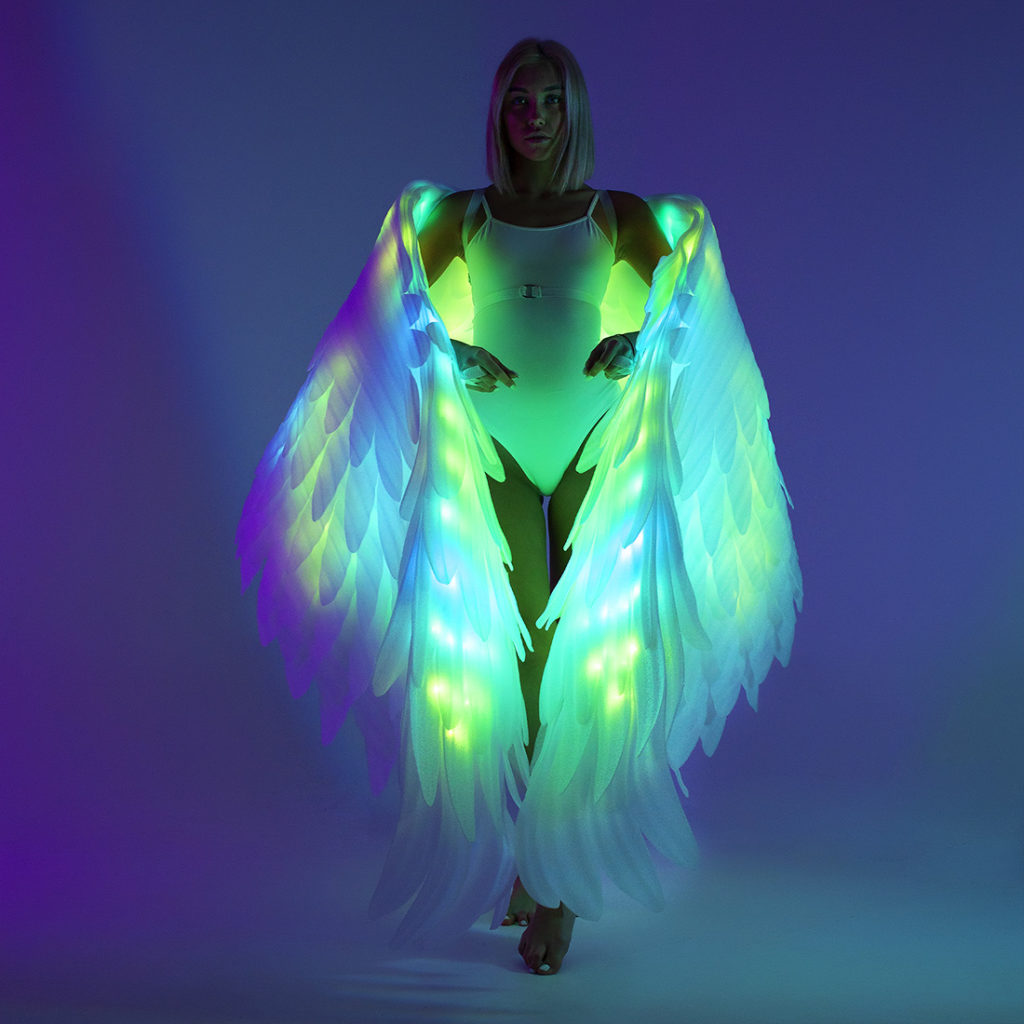 Smart Pixel Fairy Wings Cosplay Angel Costume with 200 LEDs by