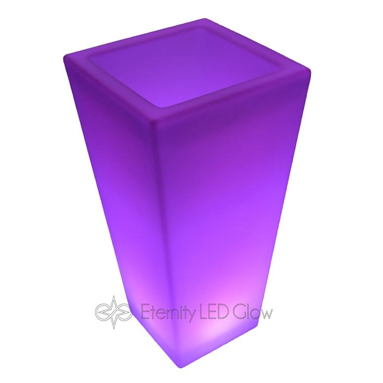 Light Up Flower pot 31" LED Flower pot Glow Planter