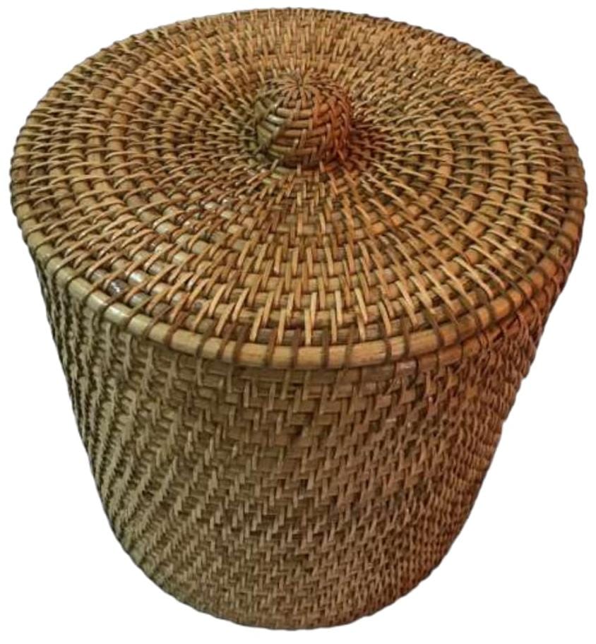 Cane Laundry basket with lid, EC 215 ETHICA ONLINE