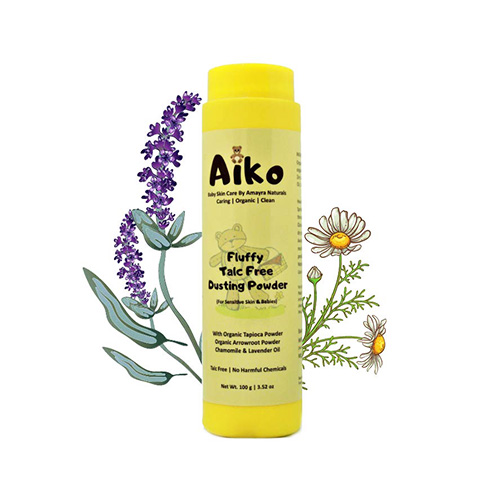 Aiko Fluffy Talc Free Dusting Baby Powder (100 gms) Aiko by Amayra