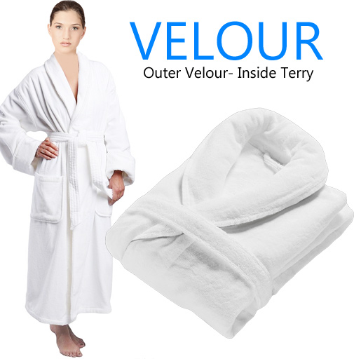 Wholesale Bathrobes £7.50 Wholesale Terry Waffle Hooded Bathrobes