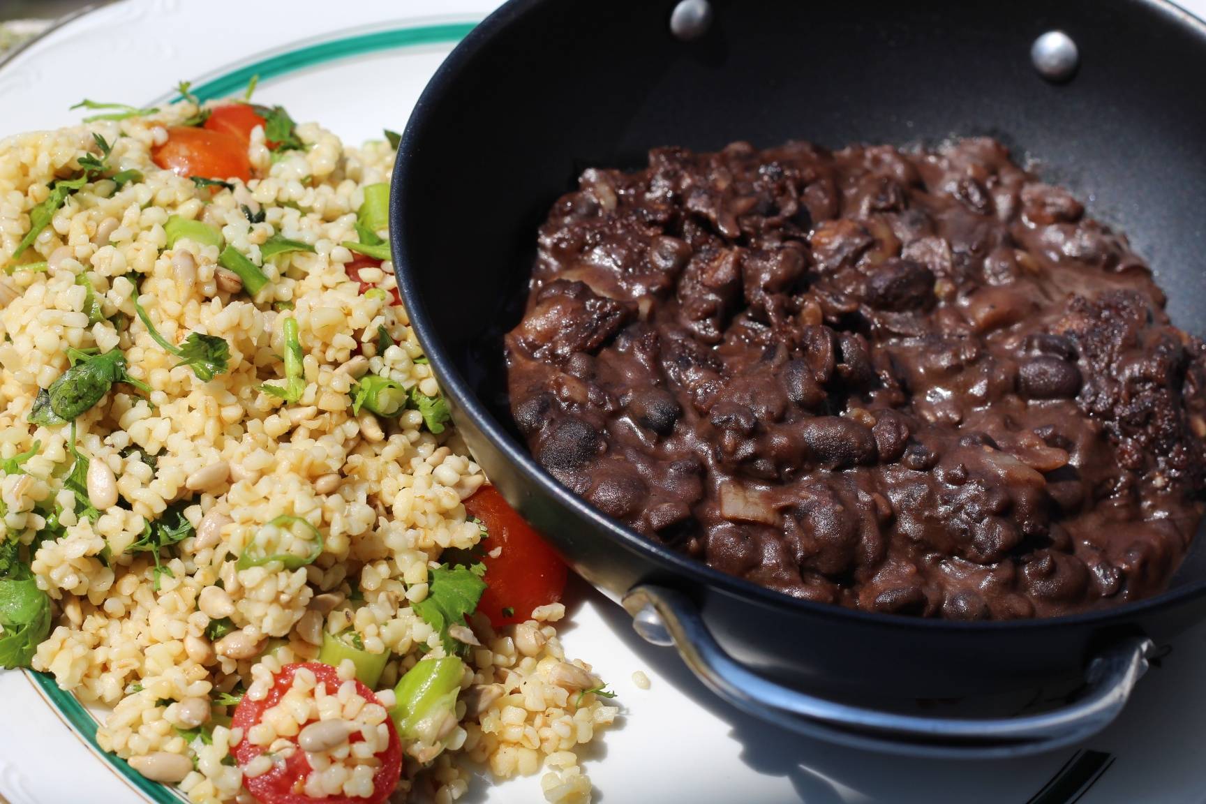 Refried black beans