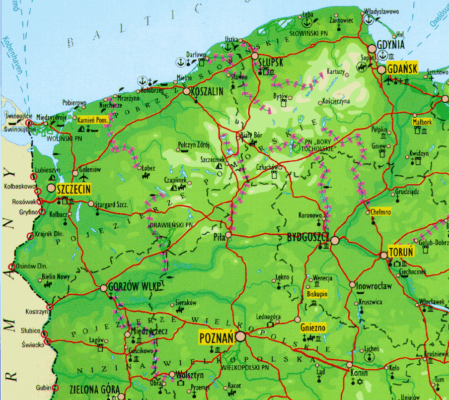 Polish Tourist Map