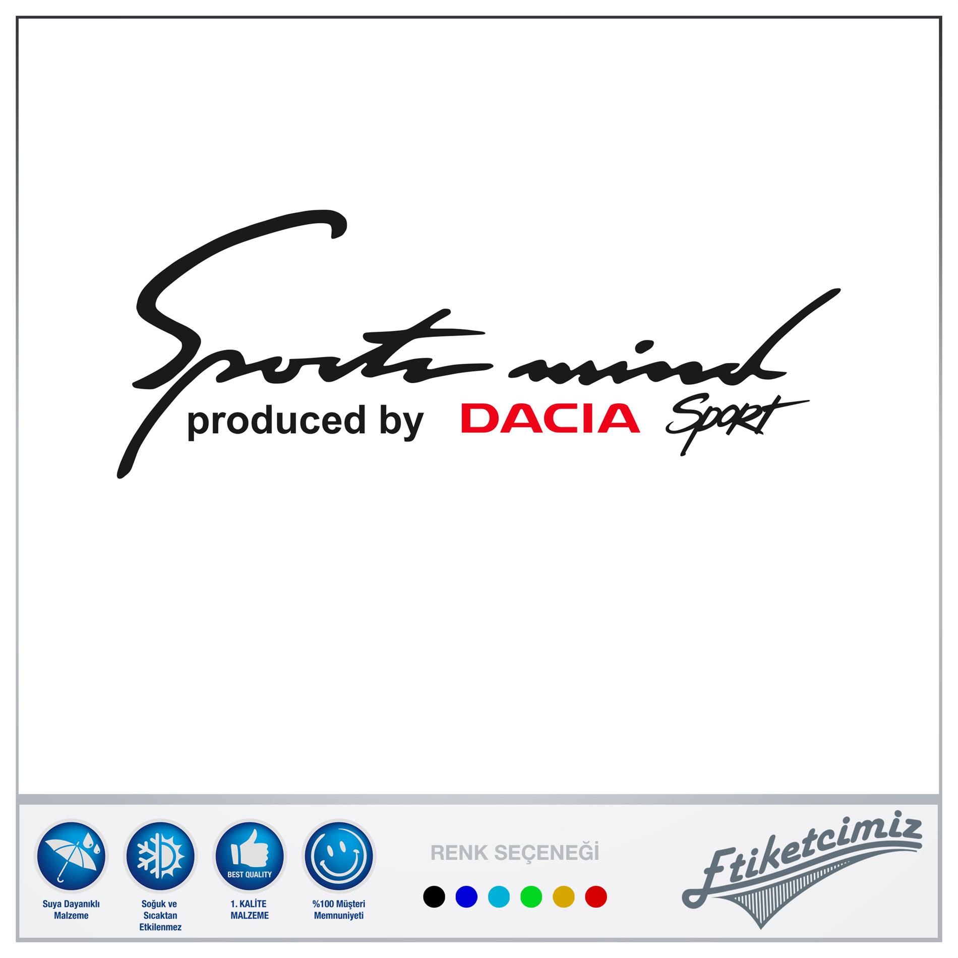 Dacia Sports Mind Sticker Dacia Oto Sticker