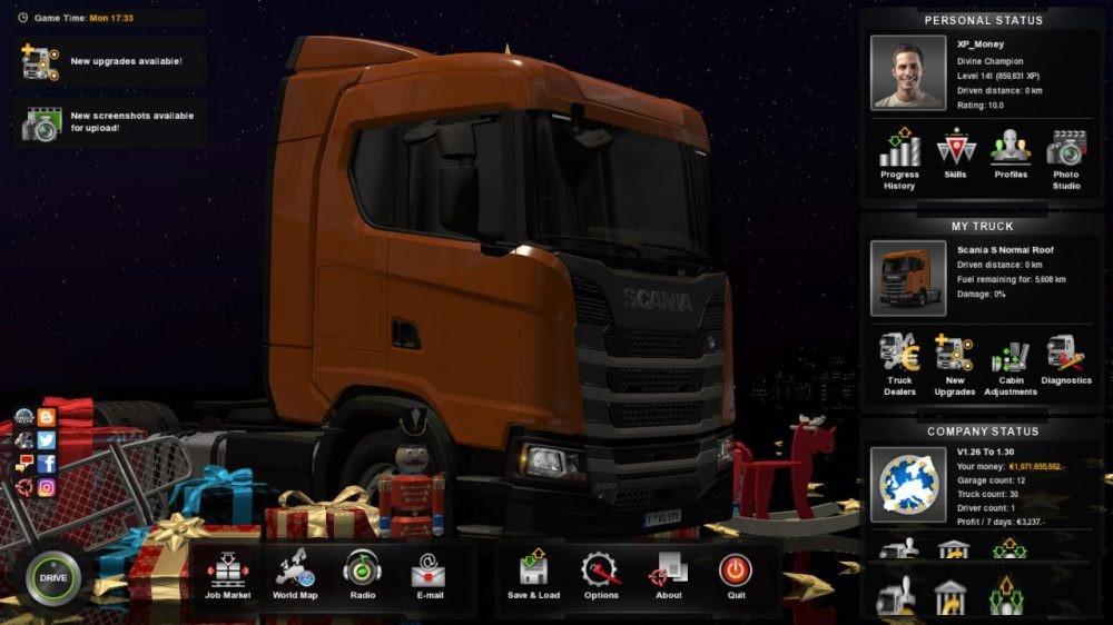 SAVE GAME XP MONEY V1.0 MOD Euro Truck Simulator 2 Mods American