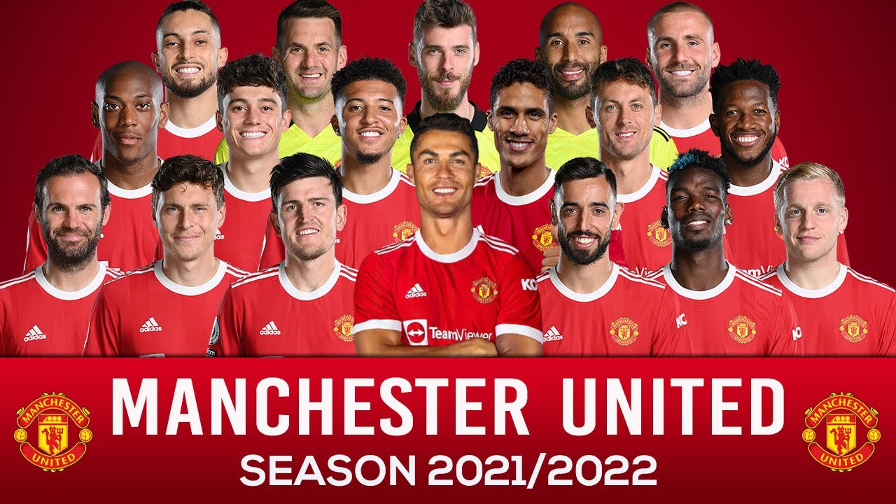 MANCHESTER UNITED SQUAD 2021/2022 WITH CRISTIANO RONALDO