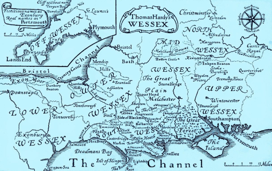 Map Of Wessex England Old Wessex Map